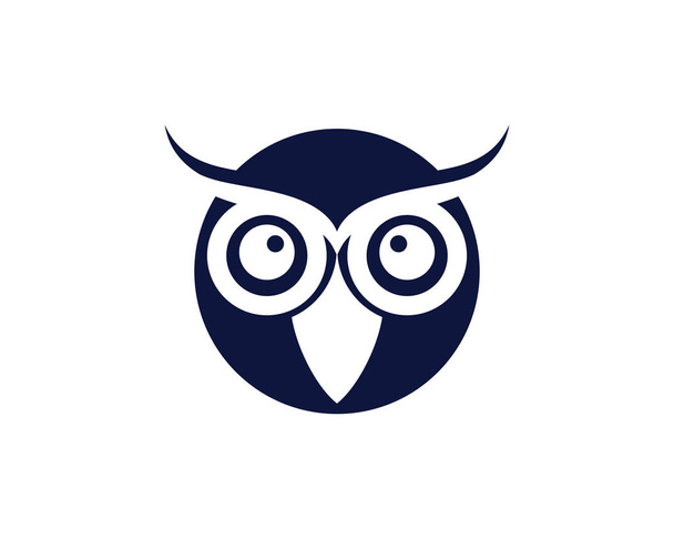 baykuş kuş çizim logo şablonu - Vektör, Görsel