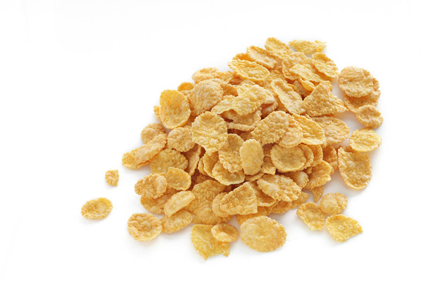 cornflakes on white background isolated - Фото, изображение