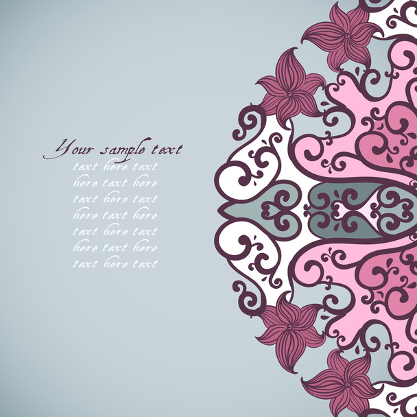 Ornamental round lace in fantasy style - ベクター画像