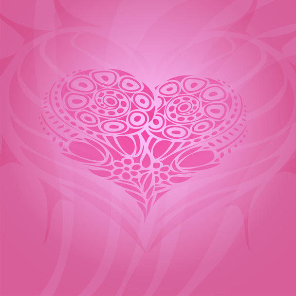 Vector background with abstract heart. - Vector, Image