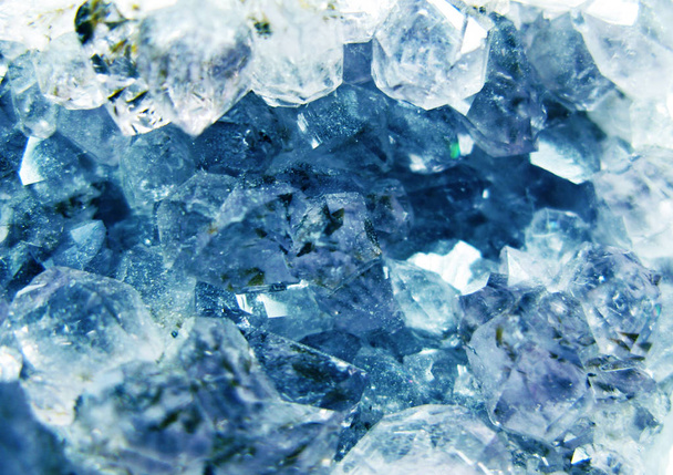 Aquamarijn gem crystal quartz minerale geologische achtergrond - Foto, afbeelding