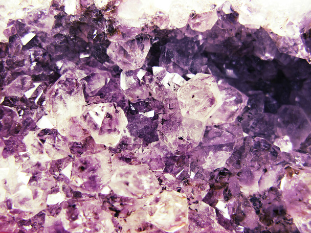 amethyst gem crystal quartz mineral geological background - Photo, Image
