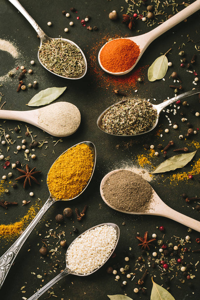 Herbs and spices selection, close up - 写真・画像