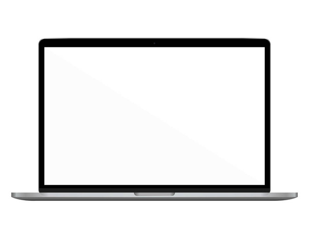Illustration vectorielle dans un ordinateur portable de style plat PC avec espace pour votre message sur écran blanc
. - Vecteur, image