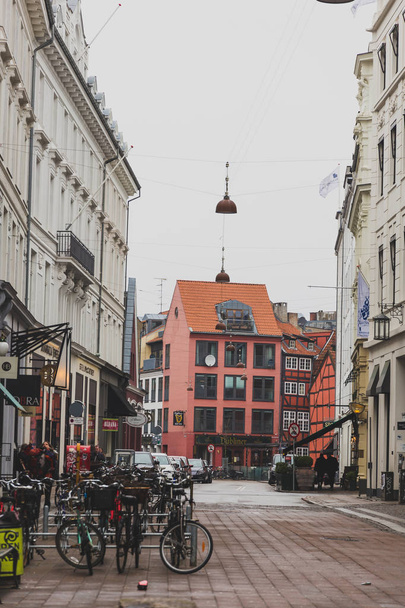 Architecture and buildings in the famous shopping street of Stro - Fotoğraf, Görsel