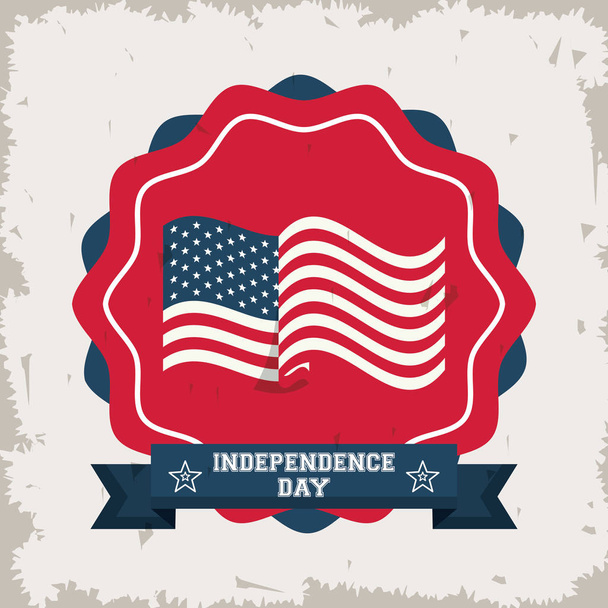 karta den nezávislosti USA - Vektor, obrázek