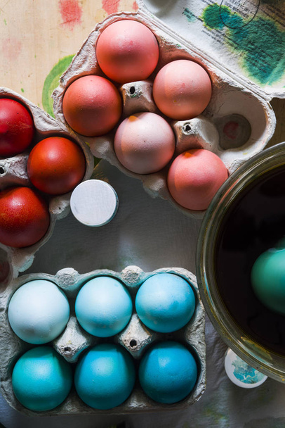 Barevné velikonoční vejce se - Fotografie, Obrázek
