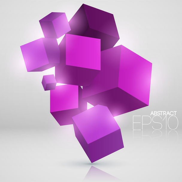 Vector abstract background with cubes. - Vector, Image