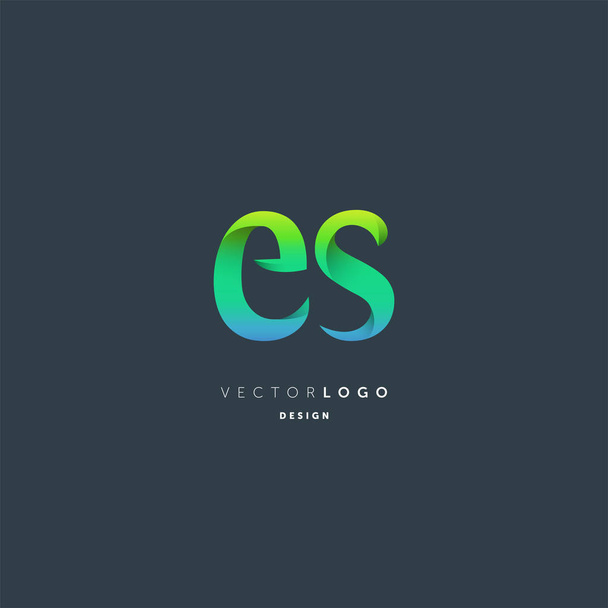 Joint Es Letters Logo, Business Card Template, Vector - Vecteur, image