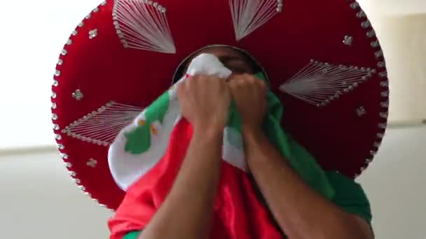 Mexican Fan Celebrating at Home - Footage, Video