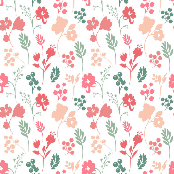 Vector floral seamless pattern. - Vecteur, image