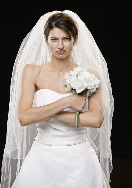 młoda kobieta w sukni ślubnej - Zdjęcie, obraz