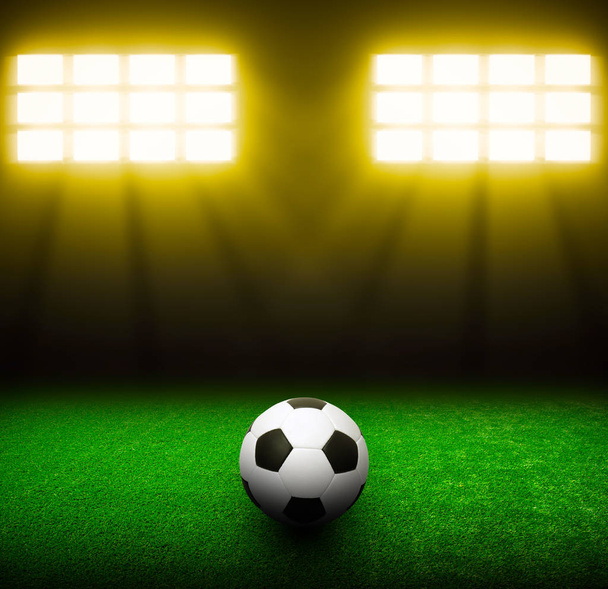 Soccer ball on stadium - Photo, Image