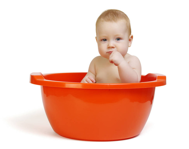 Cute baby having bath  - Foto, Imagem