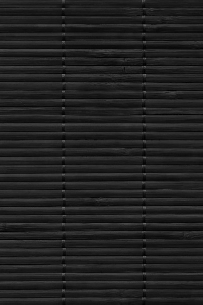 Negro rústico laminado bambú lugar Mat entrelazado grano grueso Grunge textura
 - Foto, Imagen