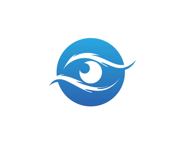 Логотип по уходу за глазами и векторные значки символов
 - Вектор,изображение