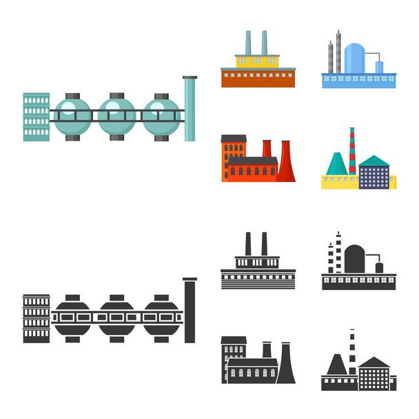 Industry, production.Factory set collection icons in cartoon,black style vector symbol stock illustration web. - ベクター画像