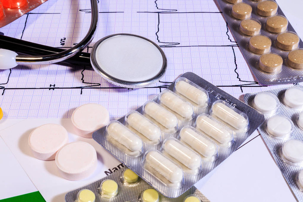Background theme pharmacology, tablets - Fotografie, Obrázek