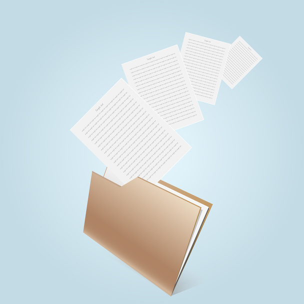 transparent brown folder. Vector illustration. - Vector, Image