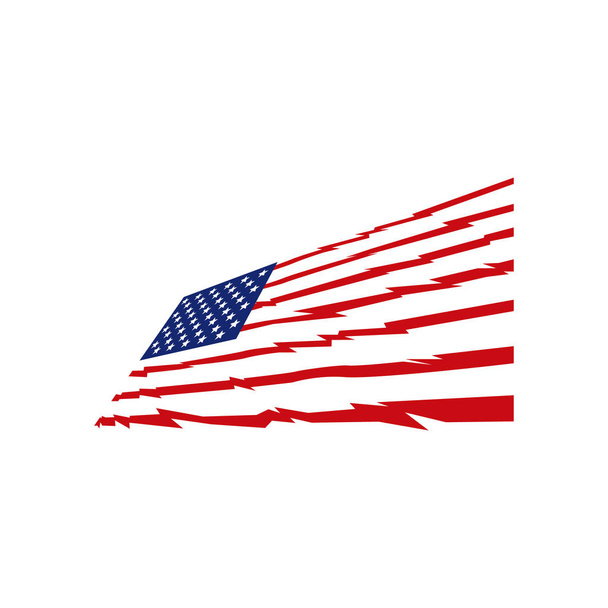 アメリカの国旗のベクター セット - ベクター画像
