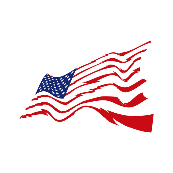 Amerykańską flagę wektor zestaw - Wektor, obraz