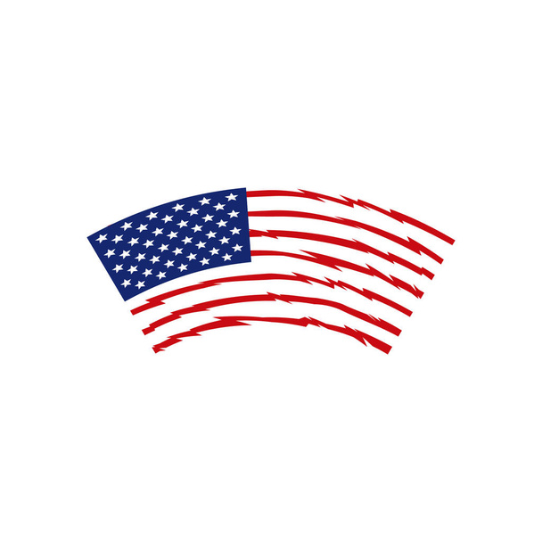 Amerikaanse vlag vector Set - Vector, afbeelding