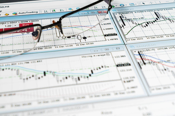 Analytique financière et graphiques. Contexte sur le forex et les marchés boursiers
 - Photo, image