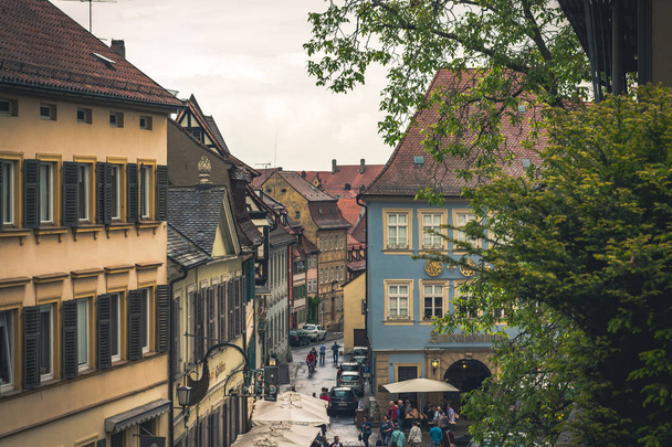 Rainy street Bamberg - Foto, afbeelding