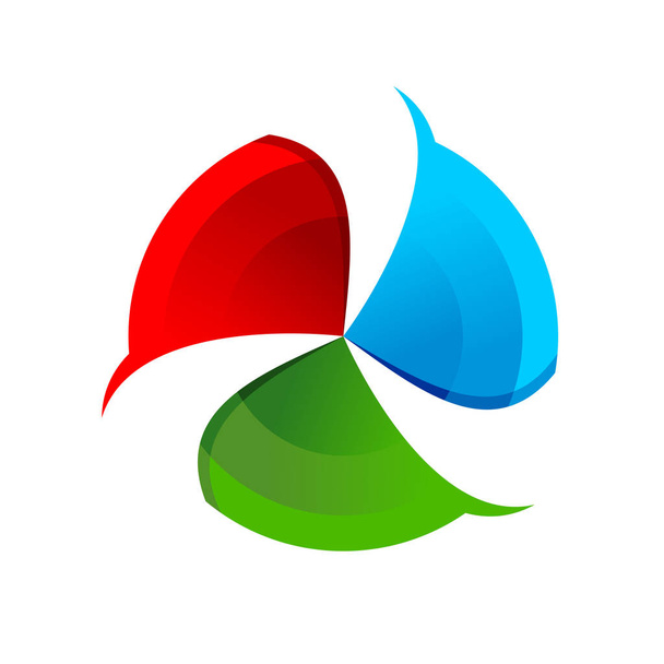 Diseño circular del logotipo del símbolo del movimiento de la fiebre del hilandero
 - Vector, Imagen