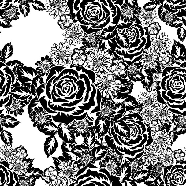 seamless monochrome pattern - Διάνυσμα, εικόνα