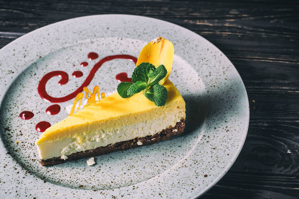 delicious fresh dessert cheesecake for tea - Photo, Image