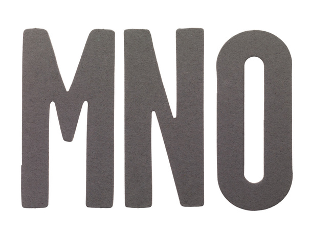 cut out letters mno - Foto, Imagen