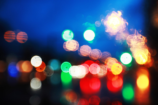 Фото ночных светофоров
 - Фото, изображение