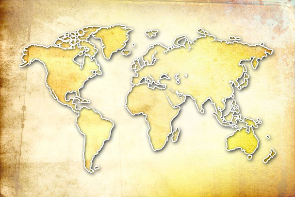 Wereld kaart verf ontwerp kunst - Foto, afbeelding