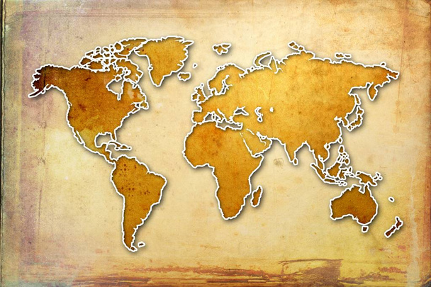 Παγκόσμιο χάρτη χρώμα σχέδιο τέχνης - Φωτογραφία, εικόνα