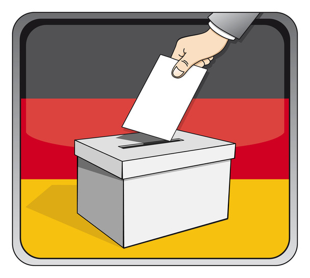 Alman seçimleri - oy sandığı - Vektör, Görsel