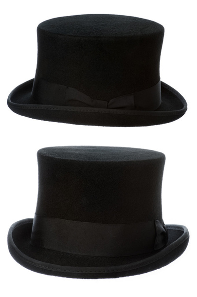 Chapéu superior frente e vista lateral isolado
 - Foto, Imagem