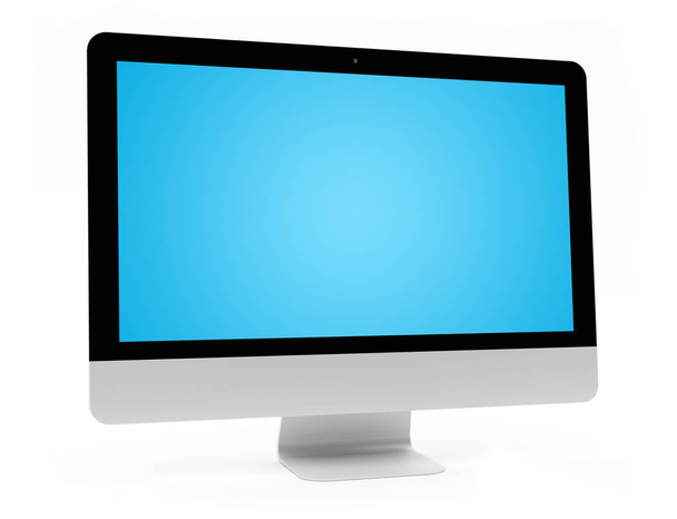 Modern computer screen on white background 3D rendering - Foto, immagini