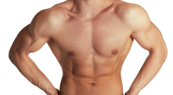 Muscular torso of bodybuilder - Фото, изображение