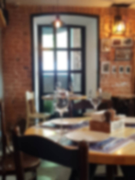 インテリアのカフェ。背景をぼかした写真 - 写真・画像