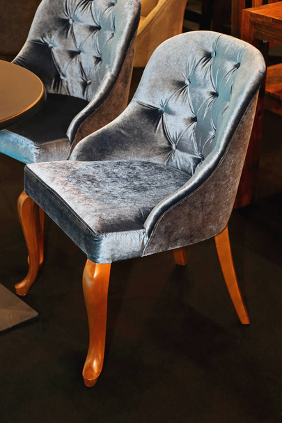 Blue Velvet Chair - Foto, imagen