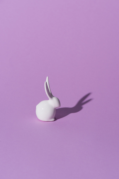 one easter bunny on purple surface - Fotografie, Obrázek