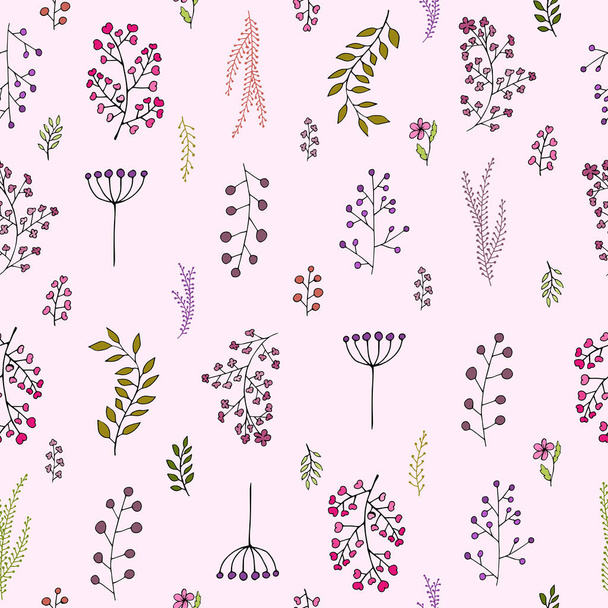 Vector vintage seamless floral pattern. - Vector, afbeelding