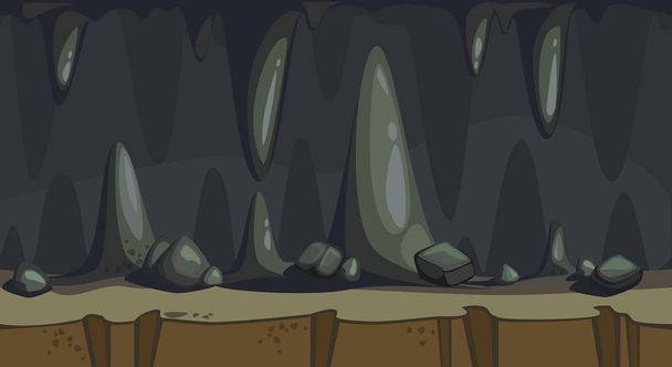 Безшовна ілюстрація печери
 - Вектор, зображення