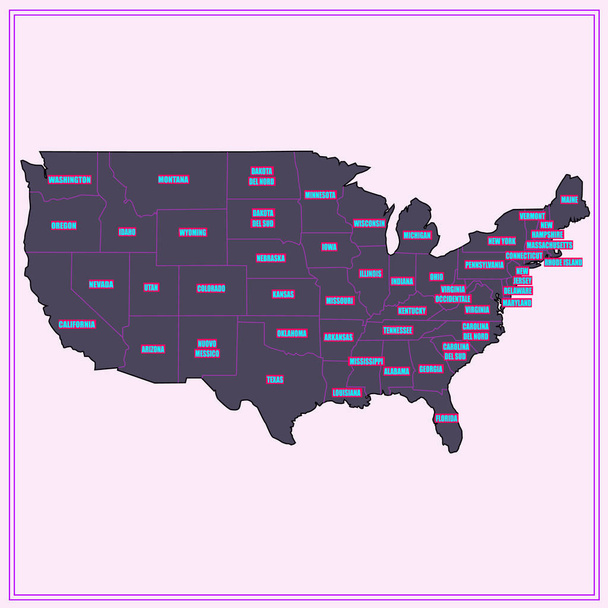 United States of America Map. Ilustración
. - Foto, Imagen