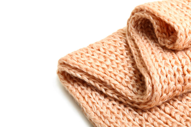 бежевый вязаный шарф
 - Фото, изображение