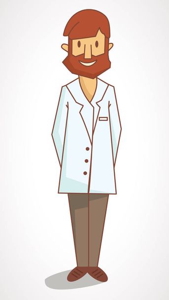 ein Cartoon flache Zeichnung Arzt - Vektor, Bild