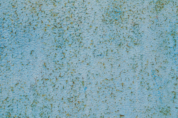 Textuur van vintage roestig blauwe en grijze ijzeren muur achtergrond met veel lagen verf en roest - Foto, afbeelding