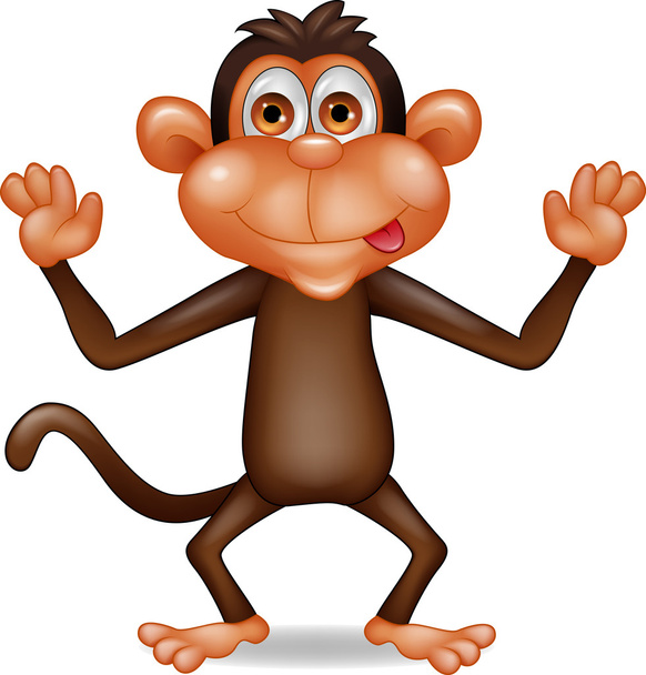 Happy monkey - Vector, Image
