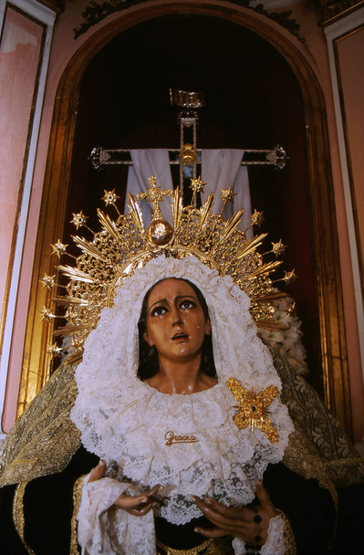 Μάλαγα (Ισπανία). Maria Santsima de Gracia στο παρεκκλήσι της η πόλη της Μάλαγα - Φωτογραφία, εικόνα
